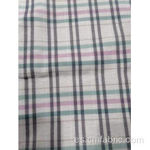 Rayon nylon spandex bengaline hilo teñido de tela de patrón de verificación